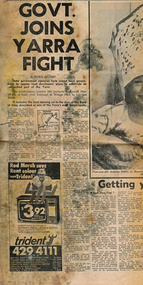 Newspaper (Item) - Cutting, Wonga Park: Herald newspaper cutting 16/9/1972 Govt Joins Yarra Fight