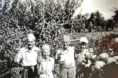 Photograph - Black and White, Wonga Park: Eggleton family's first Christmas in Australia 1949
