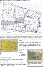 Document - Title History, Title History of Crown Allotment 9F Wonga Park