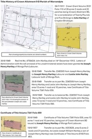 Document - Title History, Title History of Crown Allotment 9D Wonga Park