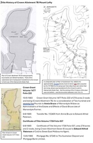 Document - Title History, Summary of Title History of Crown Allotment 7 B Wonga Park