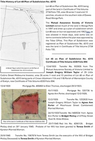 Document - Title History, Title History of Lot 48 Plan of Subdivision 4315 Wonga Park