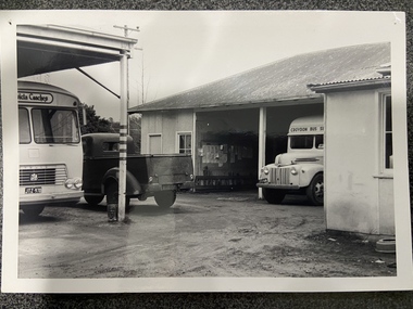 Photograph - Black and White Photo of, Bus garage possibly at North Croydon