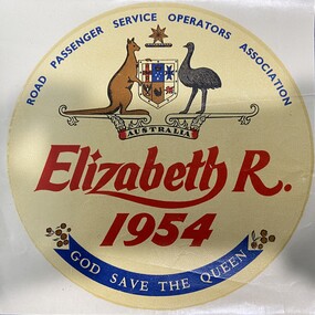 Photograph - Colour Photo of, Elizabeth R 1954 Roundel presumably to celebrate the Queen's visit to Australia