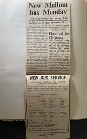 Newspaper - Newspaper cutting, Mail 19/11 "New Mullum bus Monday"