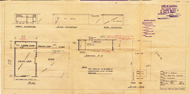 Document - Working Drawings, for the 1968 extension to Beagley's store for the sale of liquor in Wonga Park