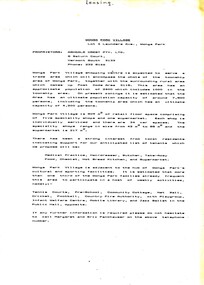 Document - Leasing information, for shops in the Wonga Park Village shopping centre