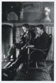 Photograph - Black and White Photograph of, 1913 Friends Ernest Holmes (left) and Alfred Collings (right)