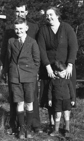 Photograph - Herb and Alma (nee Pump) Beavis and Ken and Graeme, mid to late 1930's