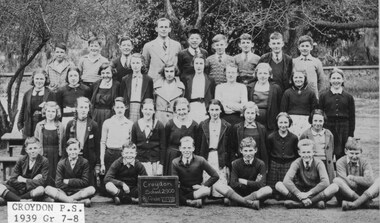 Photograph - Croydon State School, Grade 7 - 8 students 1939