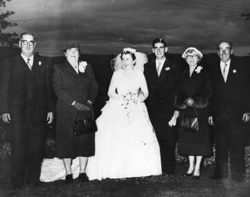 Photograph - Graeme and Jan Beavis wedding, with Herb and Alma and Jan's parents