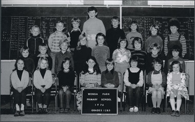 Newsletter - Black and White, Wonga Park State School 1976 pupils Grades 1, 2 & 3