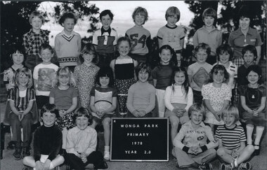 Newsletter - Black and White, Wonga Park State School 1978 pupils Grades 3, 4, 5 & 6
