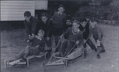 Photograph - Black and White, Billycarting at Wonga Park State School 1963