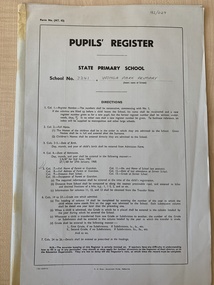 Document - Wonga Park State School, Pupils Register Nos. 89/19 to 95-32