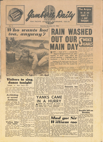 Newspaper - Pan Pacific Jamboree Wonga Park 1955-56, Jamboree Daily Saturday December 31, 1955