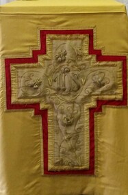 Altar Frontal with Applique'd decoration, Cloth of Gold altar frontal motif, Late 19th century