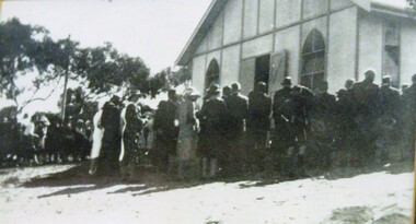 Photo of the opening of St Teresa's Catholic church Murrayville
