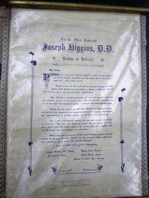 Address on silk scroll, Address of welcome