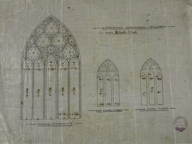 Architectural rendering, Architect's rendering of windows/tracery of St Patrick's Cathedral Ballarat