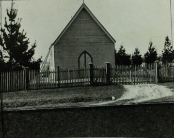 photo, Photograph of old Snake Valley Catholic Church