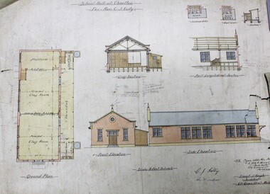 Architectural plan, Architect's Plan of Charlton Catholic School 1929, 1929