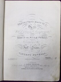 Music book, Beethoven's Mass in C music book