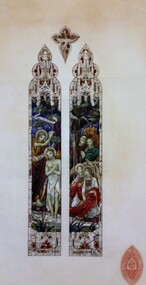 painting, Baptism of Jesus watercolour