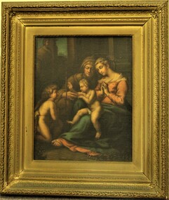 Oleograph, Oleograph of Mary with Elizabeth, child Jesus and John the Baptist