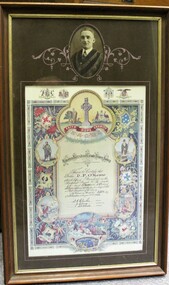 Framed certificate, HACBS Presidential Certificate of Office