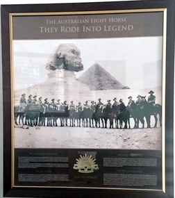 Framed print, Australian Light Horse