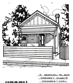 Drawing - Property Illustration, 14 Aberdeen Street, Hawthorn