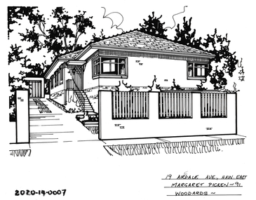 Drawing - Property Illustration, 19 Airedale Avenue, Hawthorn East, 1991