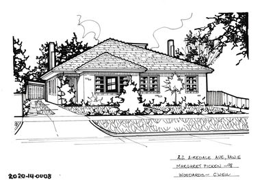 Drawing - Property Illustration, 22 Airedale Avenue, Hawthorn East, 1998