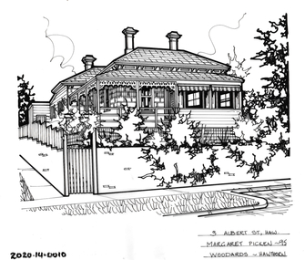 Drawing - Property Illustration, 3 Albert Street, Hawthorn East