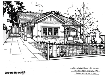 Drawing - Property Illustration, 34 Anderson Road, Hawthorn East, 1990