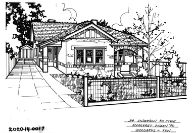 Drawing - Property Illustration, 34 Anderson Road, Hawthorn East