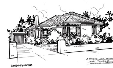 Drawing - Property Illustration, 3 Ardene Court, Hawthorn