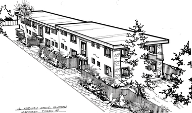 Drawing - Property Illustration, 12 Auburn Grove, Hawthorn East, 1989