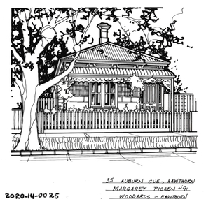 Drawing - Property Illustration, 35 Auburn Grove, Hawthorn East, 1991