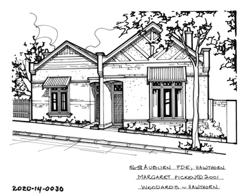 Drawing - Property Illustration, 56-58 Auburn Parade, Hawthorn East