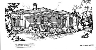 Drawing - Property Illustration, 37 Auburn Road, Hawthorn