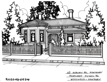 Drawing - Property Illustration, 63 Auburn Road, Hawthorn