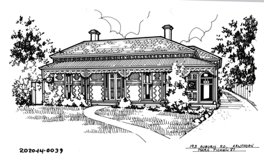 Drawing - Property Illustration, 193 Auburn Road, Hawthorn, 1987