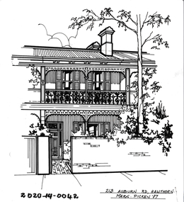 Drawing - Property Illustration, 213 Auburn Road, Hawthorn, 1987