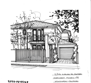 Drawing - Property Illustration, 2/346 Auburn Road, Hawthorn, 1999