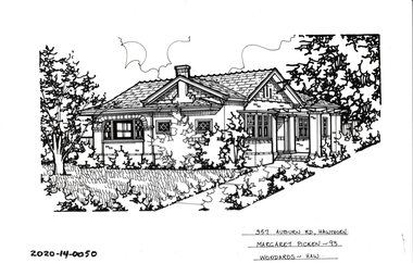 Drawing - Property Illustration, 357 Auburn Road, Hawthorn, 1993