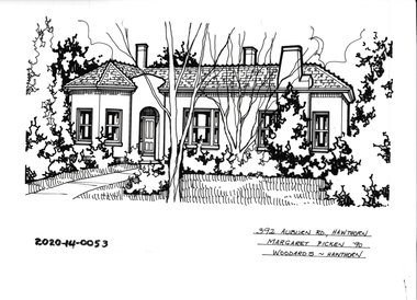 Drawing - Property Illustration, 392 Auburn Road, Hawthorn, 1990