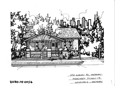 Drawing - Property Illustration, 474 Auburn Road, Hawthorn, 1991