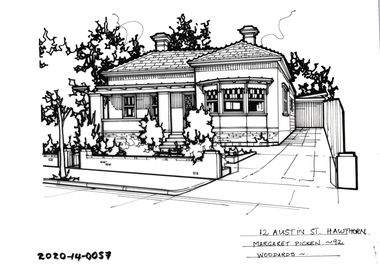 Drawing - Property Illustration, 12 Austin Street, Hawthorn